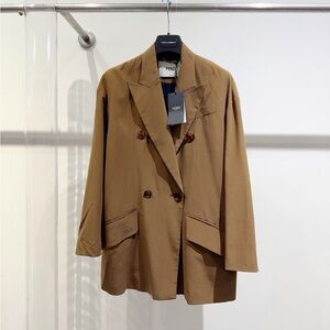 🚩steal Fendi Tan Double-Breasted Blazer